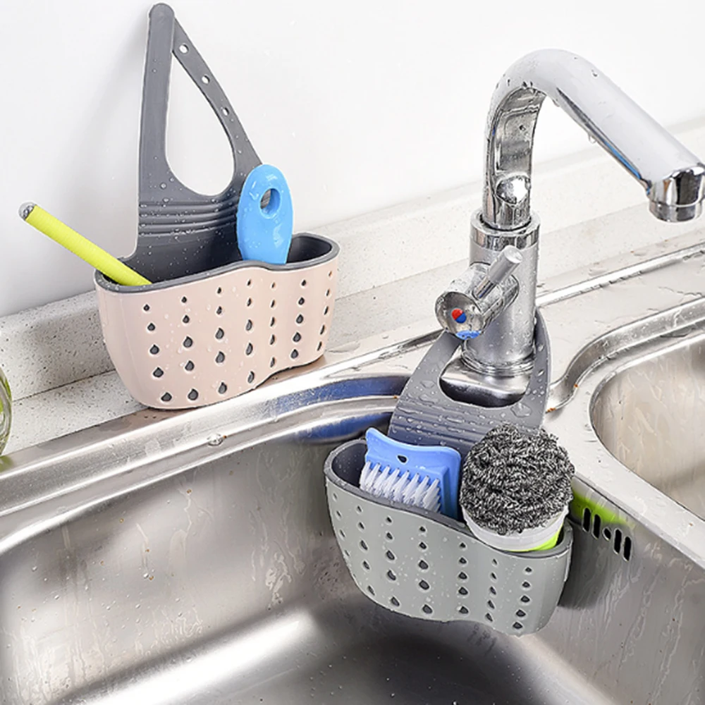 Impiccagione Cesto Utensili Da Cucina Scolapiatti Cremagliera Vassoio Organizzatore Bagno Piatto di Essiccazione Cremagliera Wc Scarico del Lavandino Spugna Container Holder