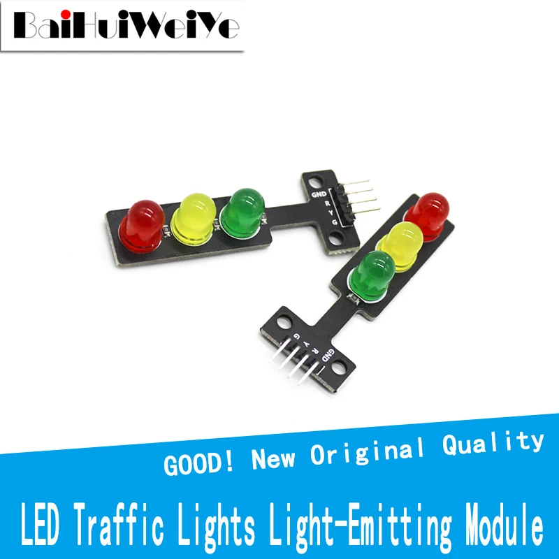 Mini 5V Traffic Light LED Display Module for Arduino Red Yellow Green 5mm LED RGB -Traffic Light for Traffic Light System Model