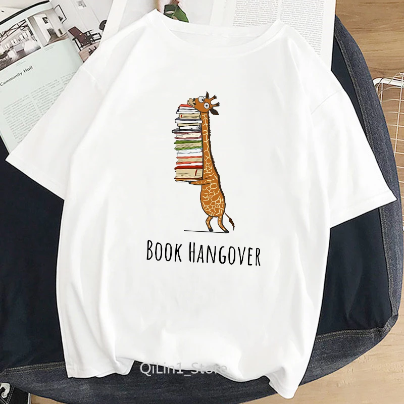 

Funny coffee books and animal print funny t shirts women summer female t-shirt kawaii top tee book lover gift friends tshirt