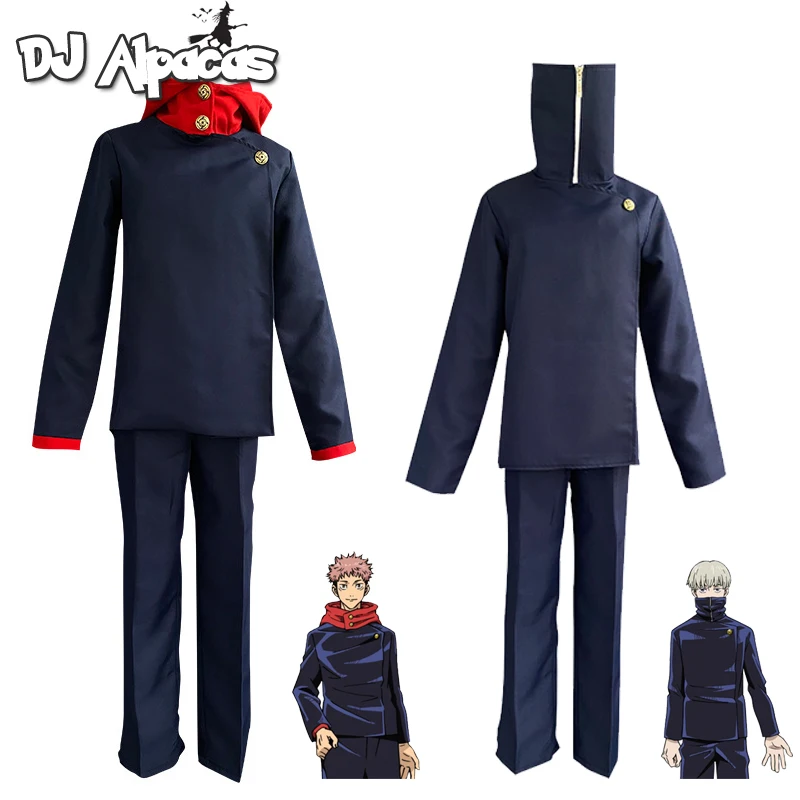 Juskeleton su Kaisen Anime Cosplay Costume Kugisaki Nobara Yuji Itadori Gojo Satoru Top pantaloni abito uniforme da festa uomo donna