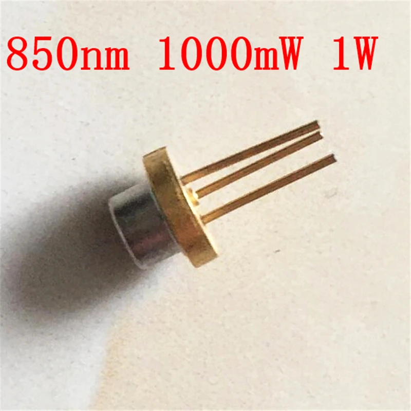 2pcs 850nm 1000mW 1W 5.6mm infrared laser diode Output power: CW 1000mW  Working current: 1200mA  Working voltage: 1.9-2.2V