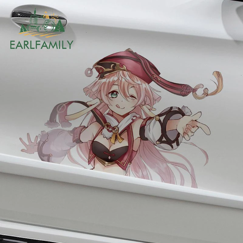 EARLFAMILY 43cm x 27.7cm For Genshin Impact Car Stickers Anime Waterproof Decal Motorcycle Campervan Surfboard Car Accessoires