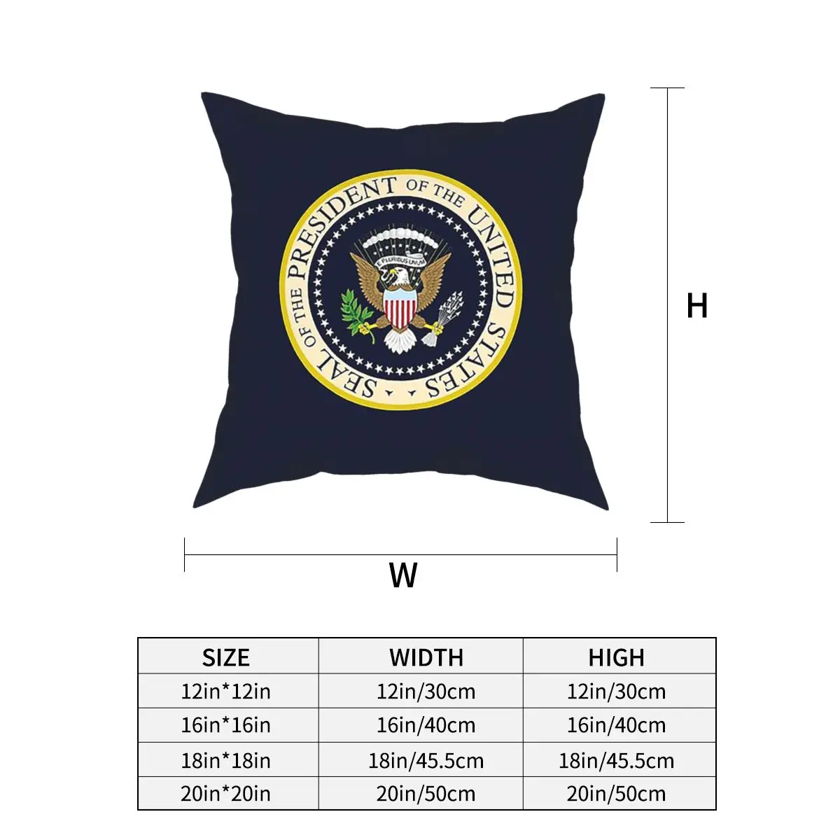 Donald Trump Presidential Seal Logo Pillow Cover Decoration USA United States Vote Election Cushions Throw Pillow for Home