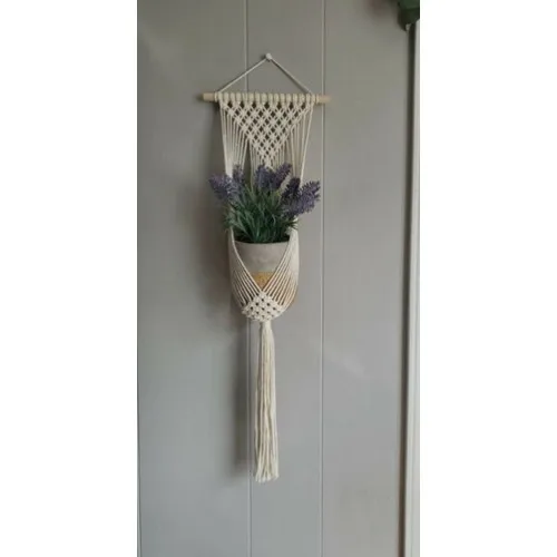 Happy Can House Jardiniere Macrame Hand Work Mesh Middle Size Middle Size Jardiniere