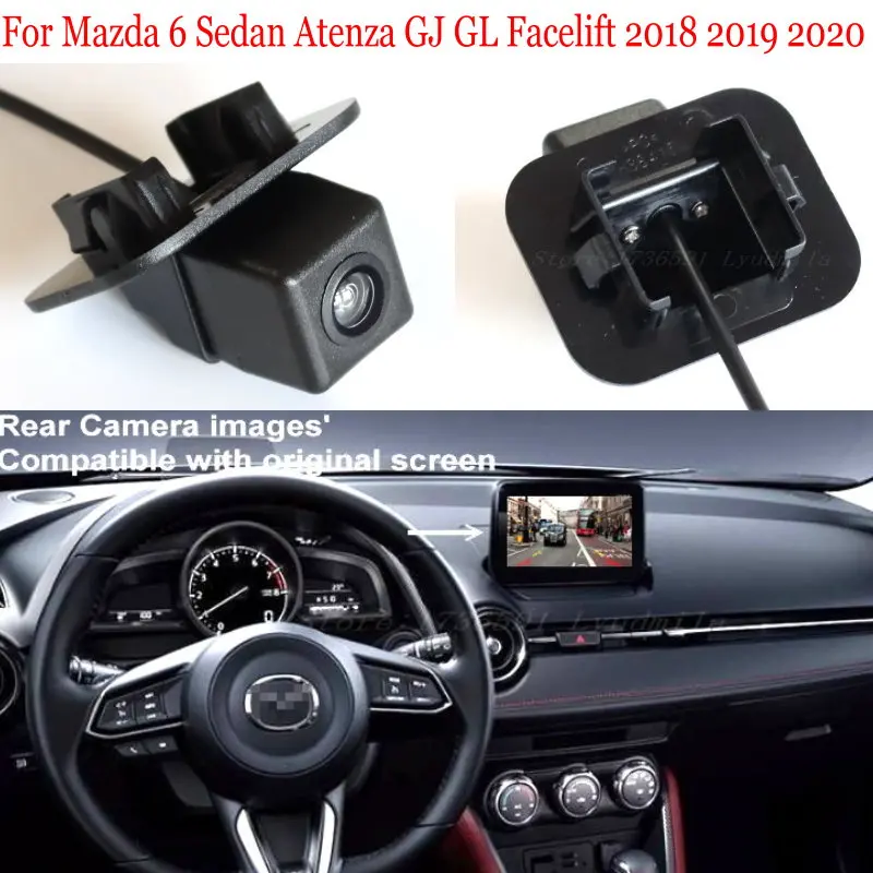 For Mazda 6 Sedan Atenza GJ GL Facelift 2018~2023 28 Pin Adapter cable RCA Original Screen Compatible With 6V Rear View Camera