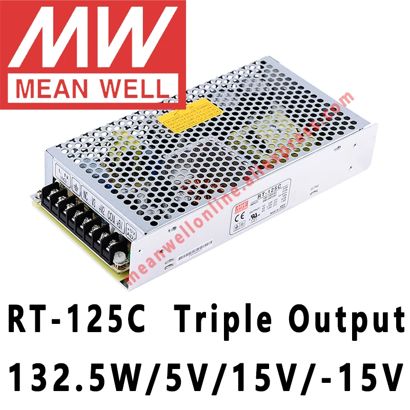 

Mean Well RT-125C 5V/15V/-15V AC/DC 132.5W Triple Output Switching Power Supply meanwell online store