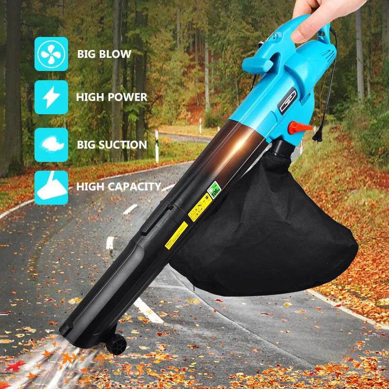 Electric Blowing Cleaner 2 In 1 Vacuum Dust Collector/Blower Machine Garden Leaf Collecting Shredder Blowing Cleaner SEB3000