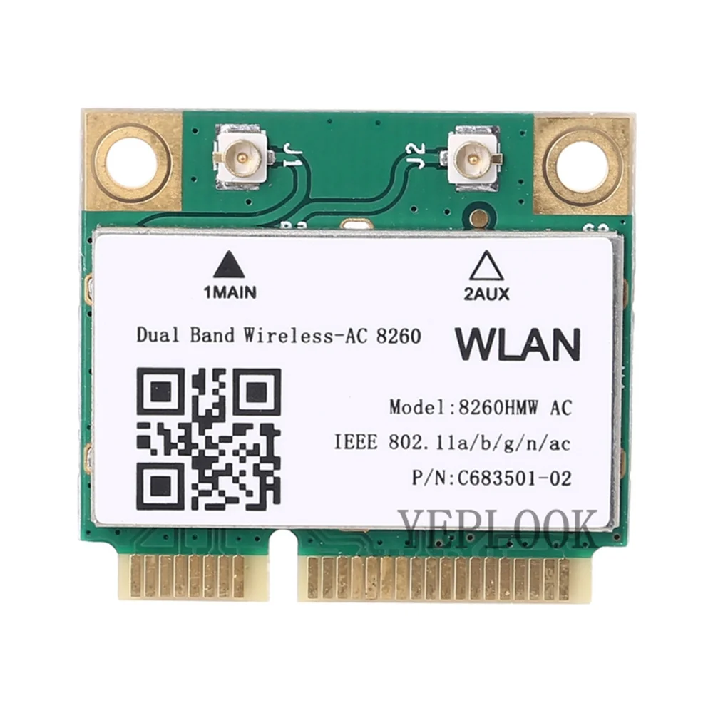 Sem fio-ac 8260ngw 8260ac 300mbps + 867mbps 802.11ac 2x2 band2.4g/5ghz wifi + bluetooth 4.2 mini cartão de wifi pci-e