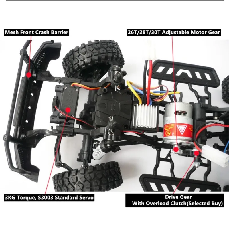 高速四輪駆動49センチメートル大型オフロードクライミング車1:10 2.4グラム4WD高シミュレーションビッグサイズ登山車