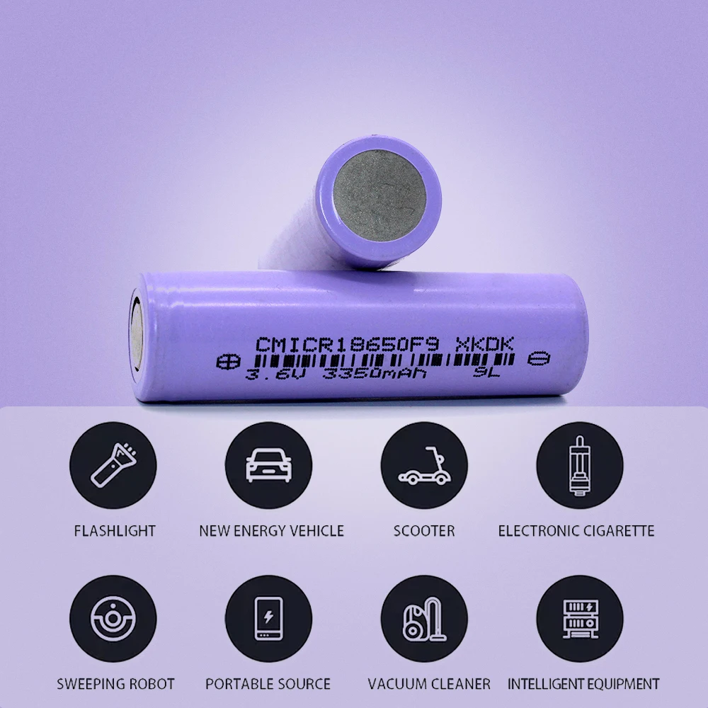 18650 Lithium-ion 3.7V 3350mAh Rechargeable 100% Brand New Cell For LED Flashlight DIY Energy Storage Battery Pack