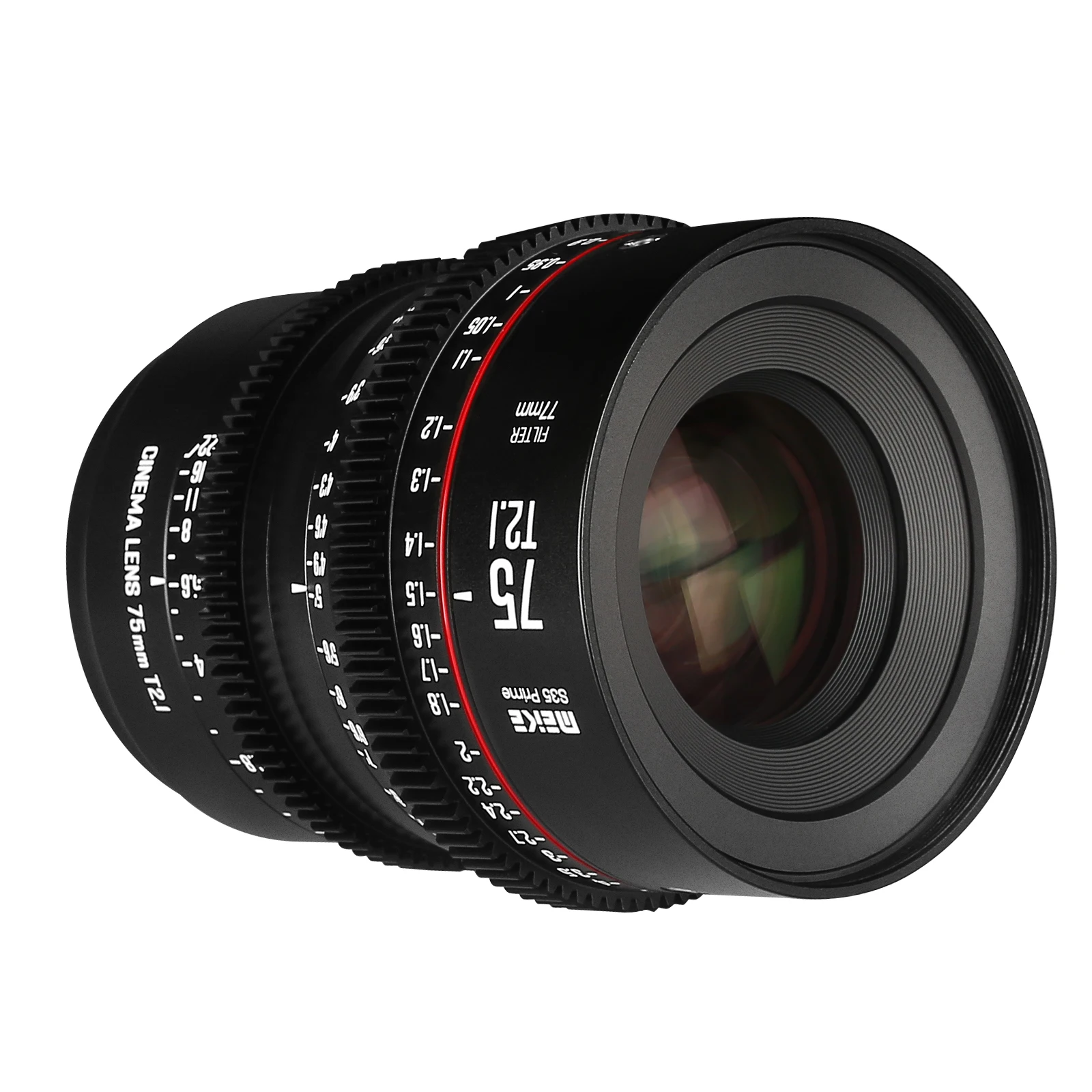 Meike Prime 75Mm T2.1 untuk Sistem Kamera Bioskop Bingkai Super 35, Seperti Komodo Merah, BMPCC6K,BMPCC6K Pro,Z CAM S6, Sony FS5II Dll