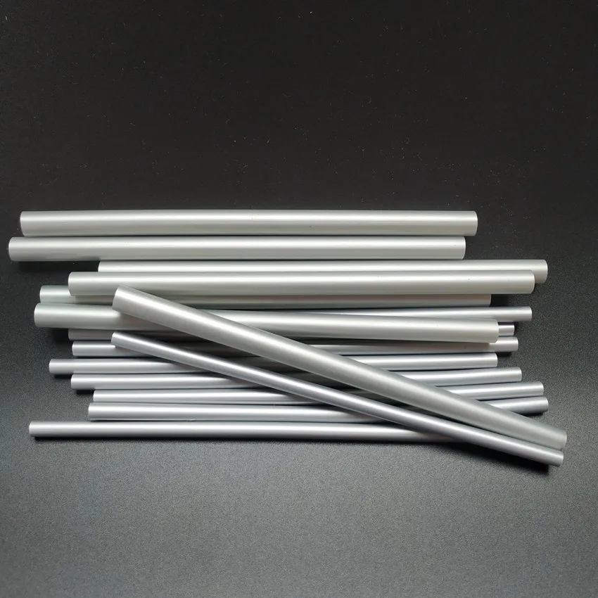 

25Pcs Silvery Hot Melt Adhesive Stick Metallic luster Sterling Silver Paint glue stick , For Electric Glue Gun 7x200mm