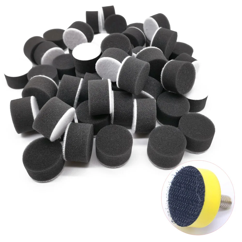 

50pcs 1 Inch Car Buffing Polishing Pad Waxinng Sponge For Electric Grinder Car Polisher M6 Polishing Pad Backer Plate