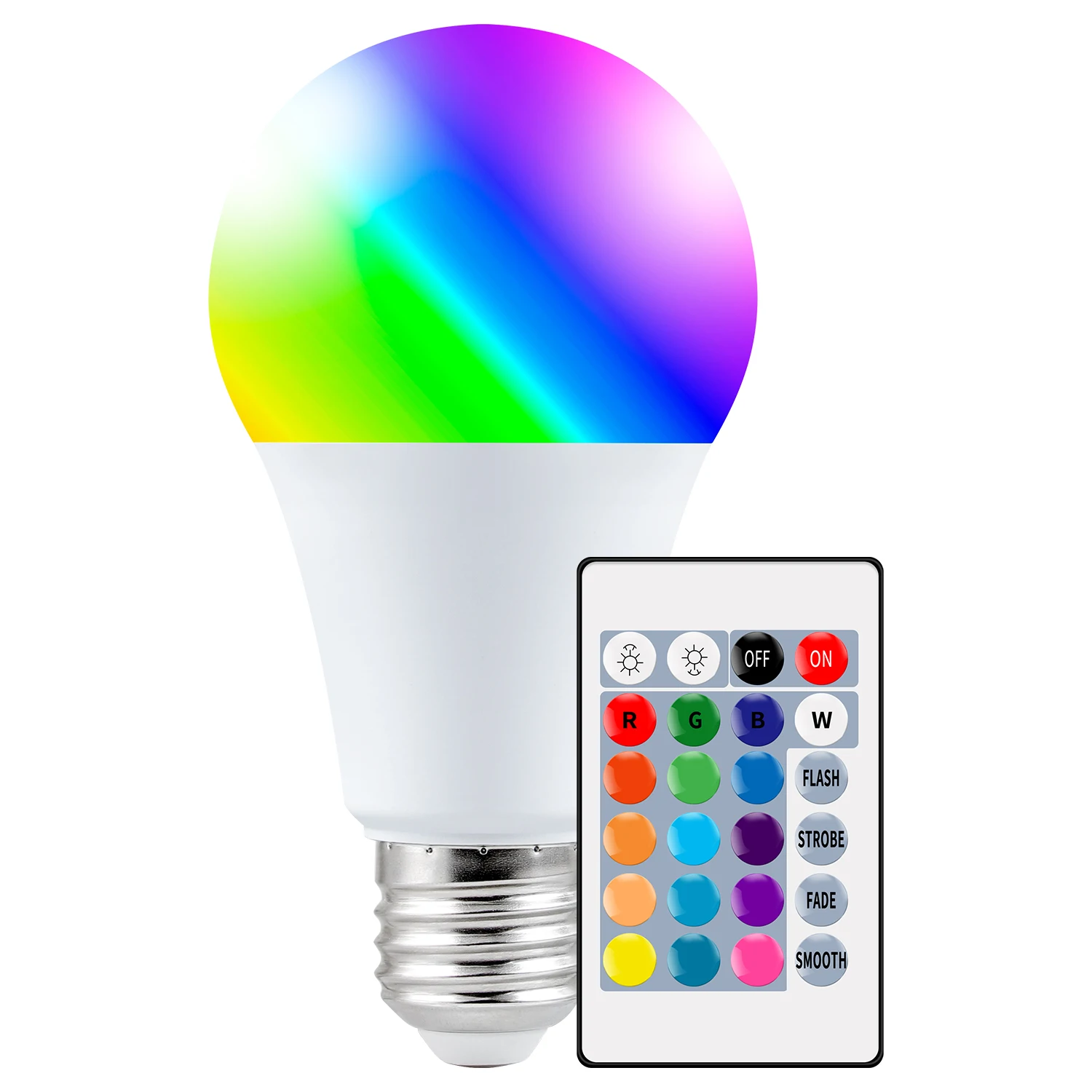 

RGB LED Bulb Lights 220V E27 5W 10W 15W RGB With White Light LED Lamp Changeable Colorful LED Lamp With IR Remote Control