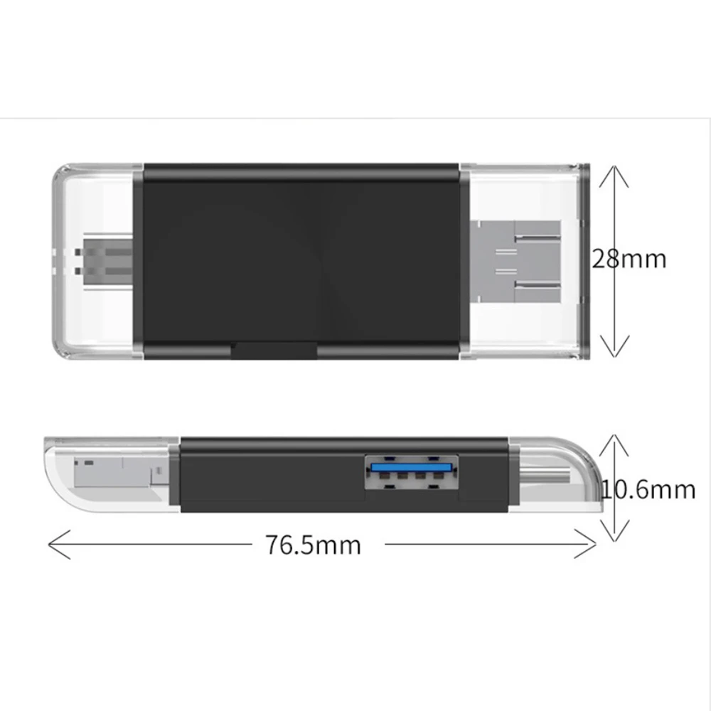 New 6-In-1Card Reader USB2.0 Micro USB 2.0 Type C to SD Micro SD TF  Adapter Smart Memory SD OTG Card Reader for Laptop