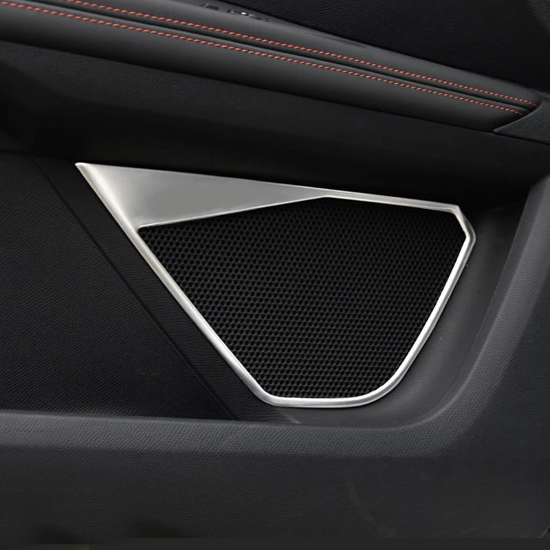 Fit for Peugeot 3008/5008 2017-2020 Car Accessories Interior Moulding Chrome Door Speaker Sound Protector Cover Trim 4pcs