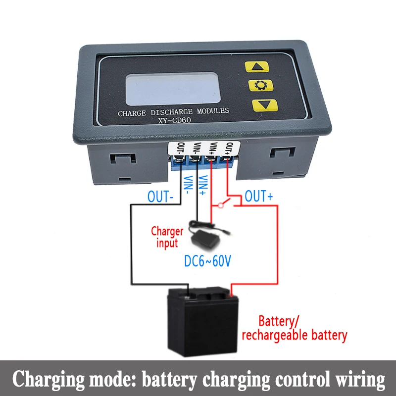 Imagem -05 - Solar Bateria Carregador Módulo Controlador Controle de Descarga de Carga Baixa Tensão Placa de Proteção Atual Xy-cd60 dc 660v