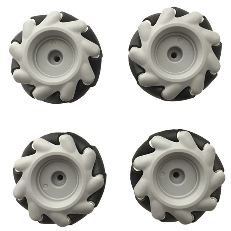 

4pcs 20KG Big Load 60mm Mecanum Wheel Omni Tires for ROS with 4/5/6mm Couplings for Arduino Raspberry Pi DIY Robot Toy Parts