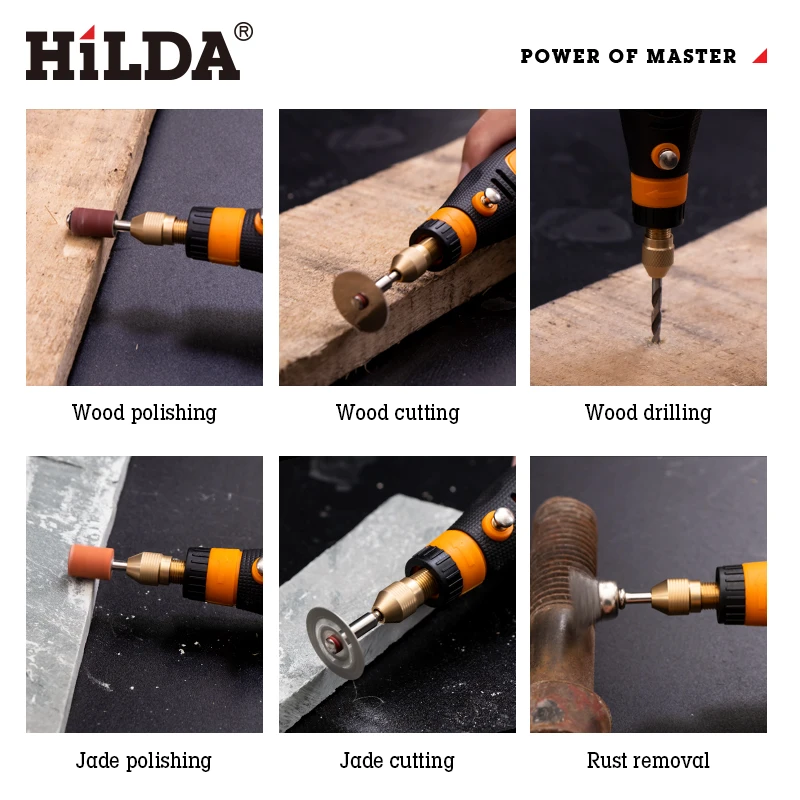 HILDA Engraver Electric Cordless Mini Drill Grinder With Rotary Tools For Accessories 3.6V Grinding Machine DIY Tools