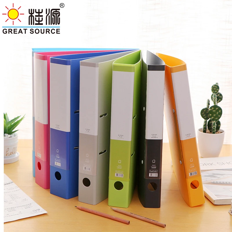 A4 Lever Arch File StrongLine ABS on Board 55mm (1.97") Spine Assorted Bright Colours(8PCS)