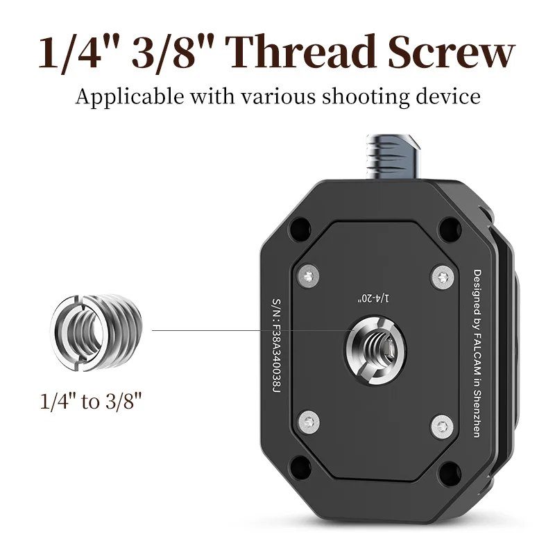 Ulanzi FALCAM F38 Quick Release Systeemplaat voor 1/4 '' en 3/8'' DSLR Camera Statief Gimbal Quick Switch oplossing Studio Kit