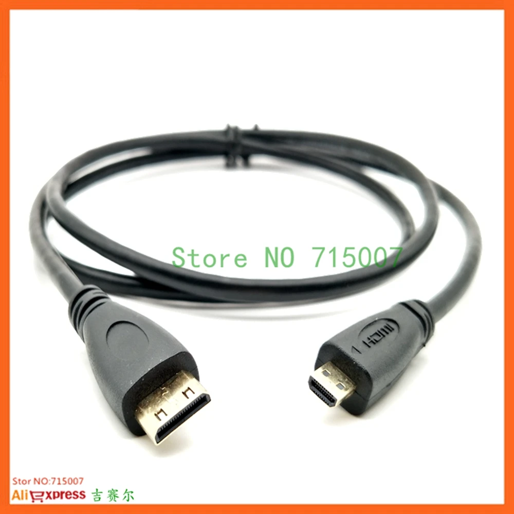 30cm 1Ft HD-compatible 1.4 Mini Male to Micro HD Male Video Cable Cord Type C to D Adapter High Quality For DV Phone