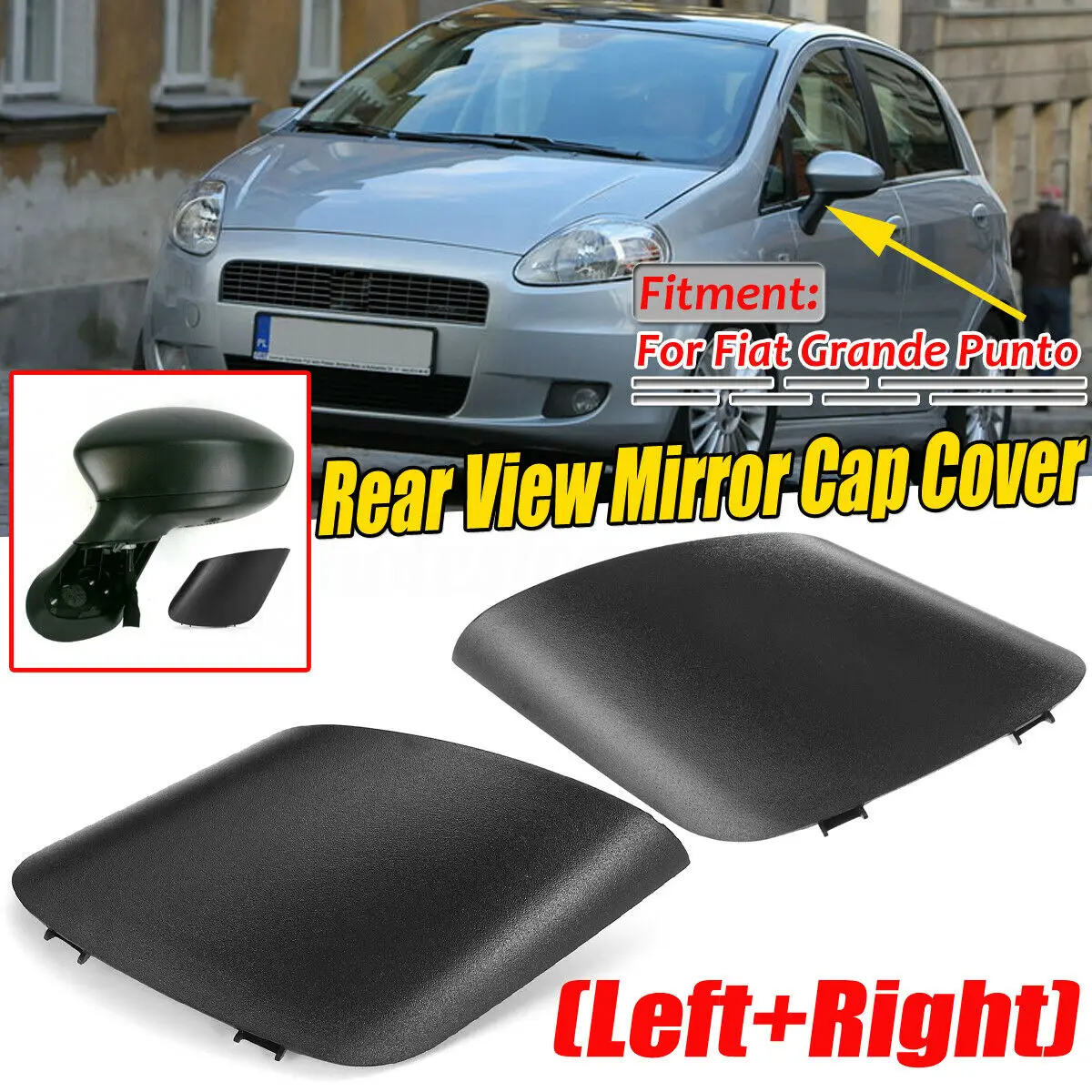 

735596884 735539385 Car Replacement Parts Rear View Mirror Side Door Mirror Cap Screw Cap Cover Trim For Fiat Grande Punto