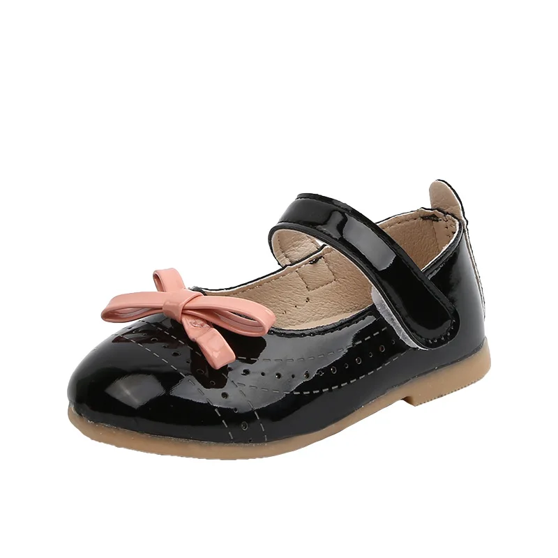 Nuevos zapatos de primavera para niños, zapatos de princesa coreanos, zapatos de bebé de moda, zapatos individuales de cuero pequeños