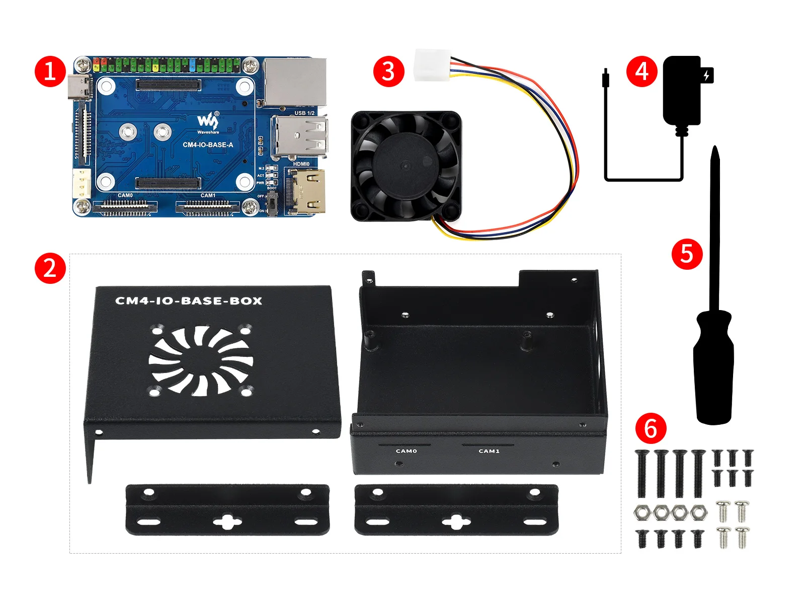 Waveshare Mini-Computer Based On Raspberry Pi Compute Module 4 (NOT Included), Mini IO Board Lite Ver, Metal Case