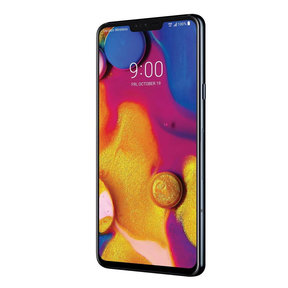 Celular LG V40 ThinQ original, 4G LTE, 6,4 '', 6GB de RAM, 64GB, 128GB ROM, 16MP Single ou Dual SIM, Impressão digital, V405UA, V405EBW