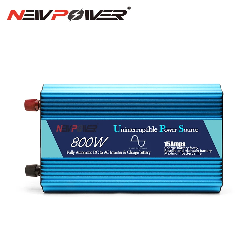 Imagem -05 - Inversor de Onda Senoidal Pura Ups Que Carrega 1000w dc 12v 24v para ac 220v Fora da Grade Inversor de Energia Contínua Construir no Carregador de Bateria