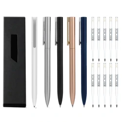 Metal Gel Pen White Pen Rotating 0.5mm Refill With Xiaomi Mi Pen Black ink Ballpoint Pen 5 Color Cool Pens for School Stationary
