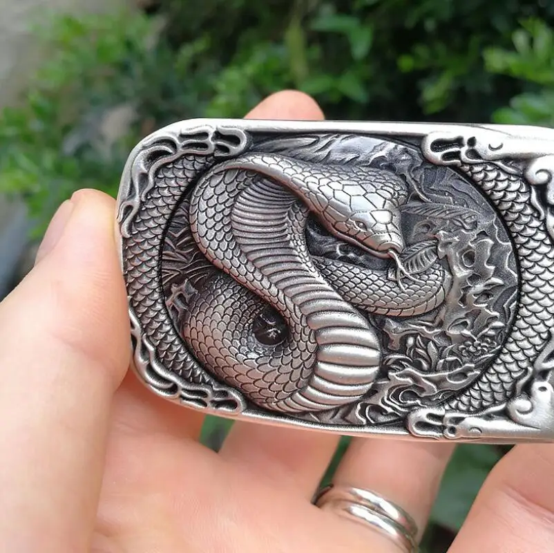 Unibabe 999 Silver Belt Buckle Dragon Jewrlry