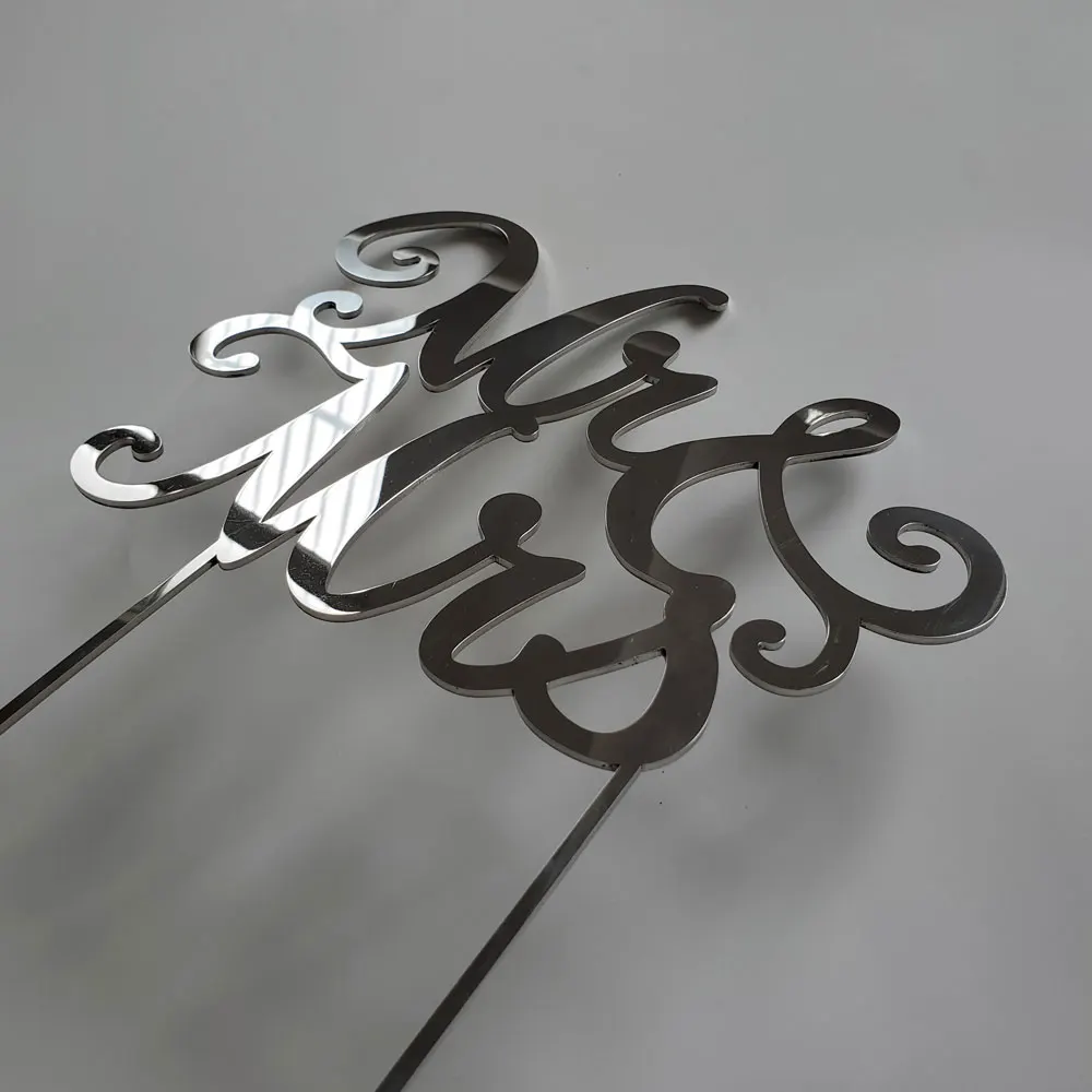 Wedding decoration galvanized mirror stainless steel cut letter durable