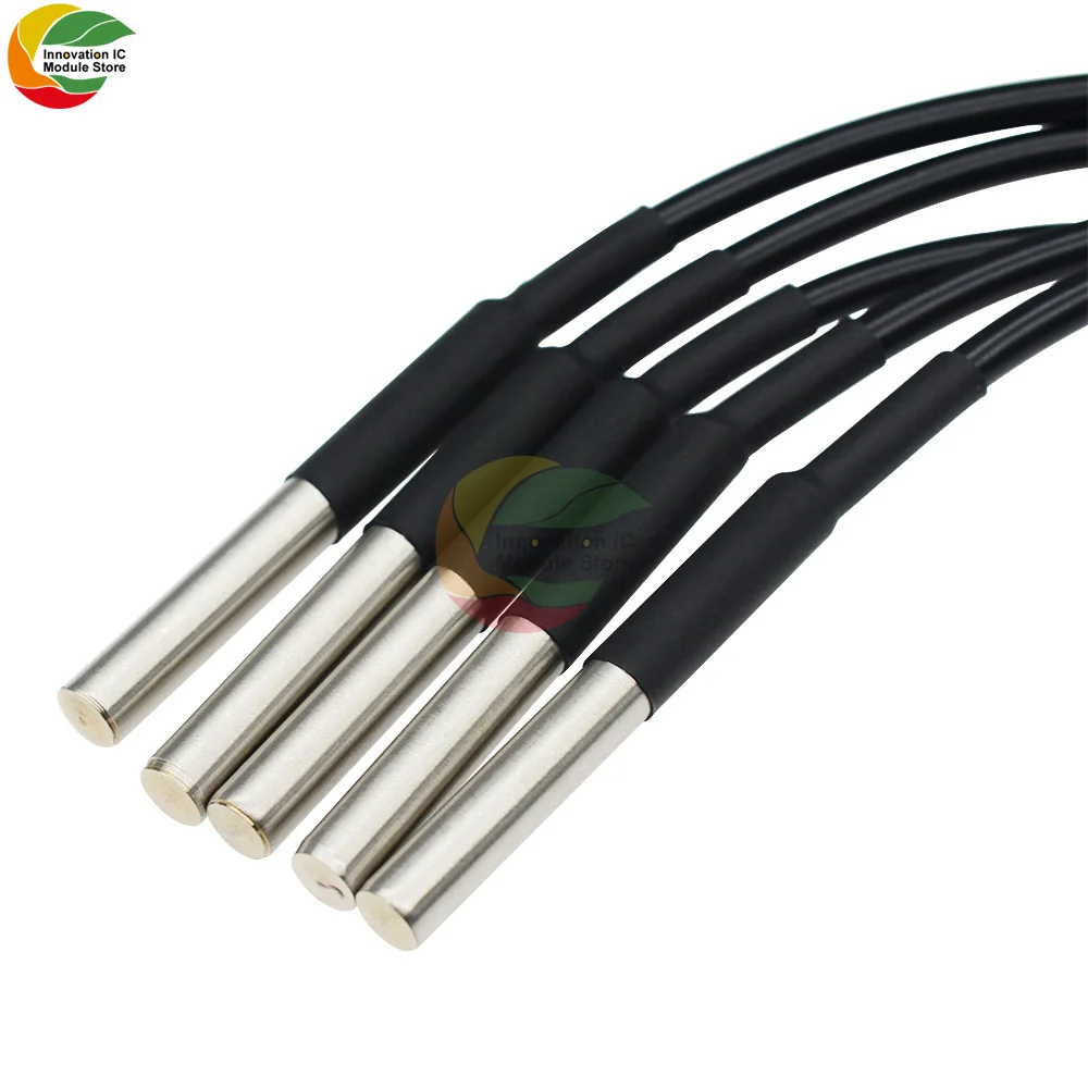 New 1 Piece Waterproof Digital Thermal Probe Temperature Sensor DS18B20 With Length 1M Cable