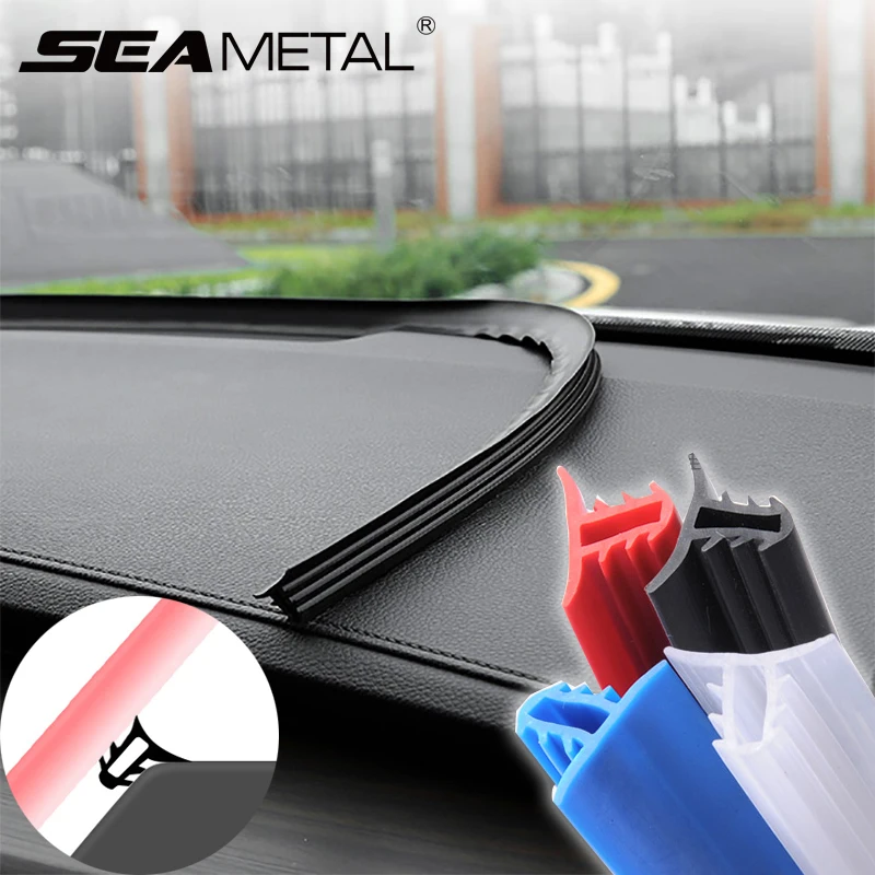 Car Sticker Dashboard Sealing Strip Noise Sound Insulation Rubber Strips Leakproof Weatherstrip Auto Anti Leak Strip Accessories