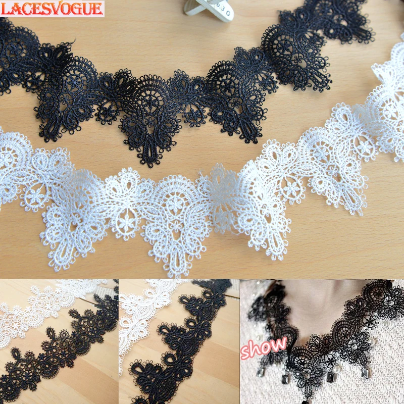 

Exquisite Embroidery Lace Ribbon Necklace Material, DIY Patchwork Dress Garment, Needlework Sewing Accessories,70Yards, 562