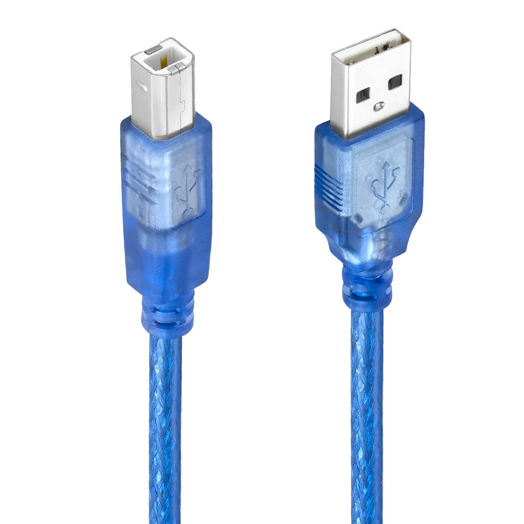 Bochara USB 2.0 kabel do drukarki typ A męska do typu b męskie podwójne ekranowanie (folia + pleciony) wysoka prędkość 30cm 50cm 100cm