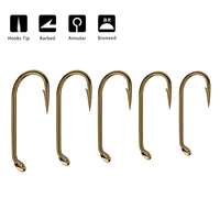 Anzuelo de atado de moscas húmedas Nymph, Color bronce, púas, trucha, pesca, Mosca, anzuelos para oreja de liebre, Stonefly, tamaño 8, 12, 14, 16, 18, 20, 50 unids/lote por paquete