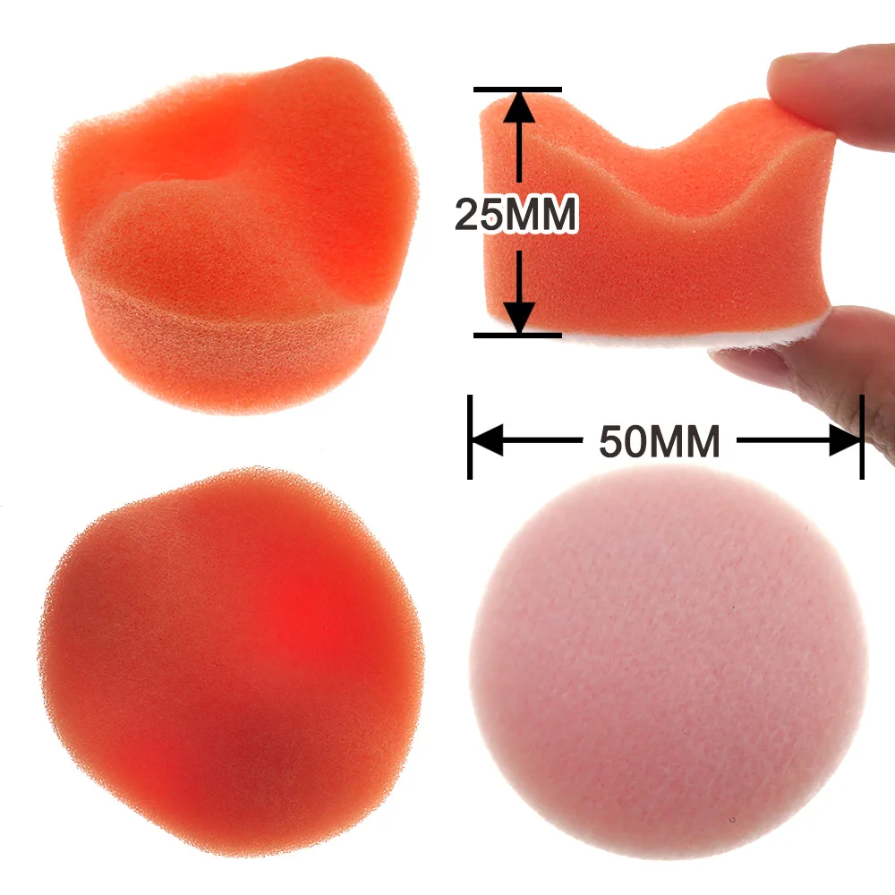 10 Chiếc 2 Inch 50 Mm Tổng Đánh Bóng ĐỆM PHỒNG Miếng Lót Sóng Bọt Biển Xe Máy Đánh Bóng Đệm Miếng Lót Làm Sạch Lấy Ráy Tai Tự Động Sơn bảo Dưỡng Chăm Sóc