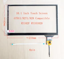 10.1 inch I2C Capacitive touch Screen Digitizer sensor For Car Navigation Radio Carpc 234*142mm 6pin GT9271 Can USB Board