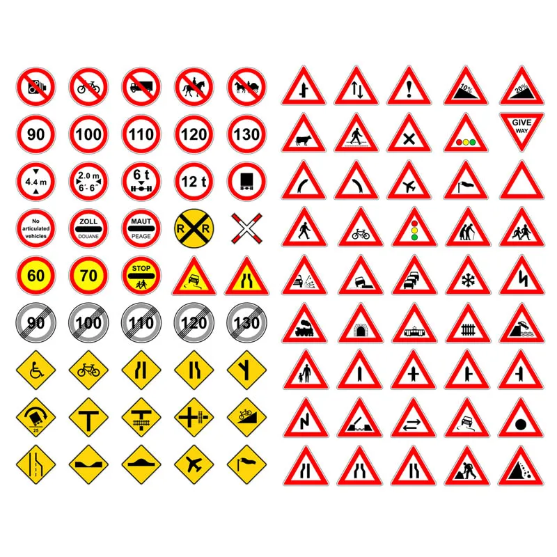 1 PCS Mini Traffic Sign Decor Cute Aesthetic Book Journal Stickers Scrapbooking Stationery Sticker School Office Art Supplies