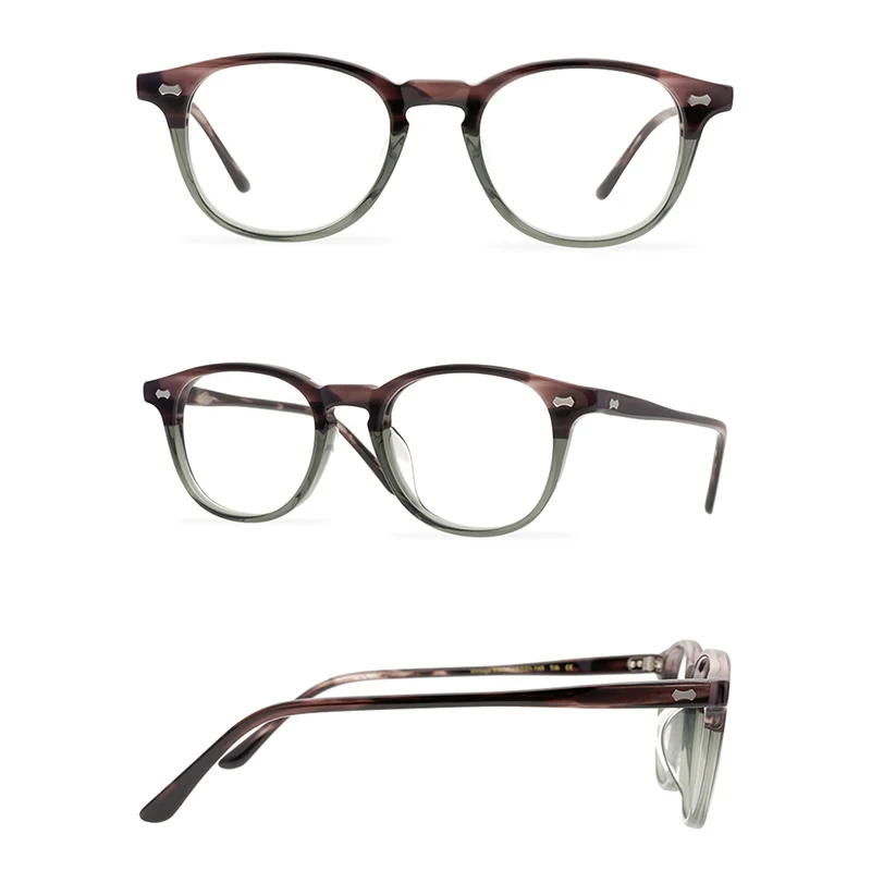 Belight Optical New Arrival Fancy Colorful Vintage Retro Acetate Square Shape Spectacle Frame Precription Lens Eyeglasses 9569