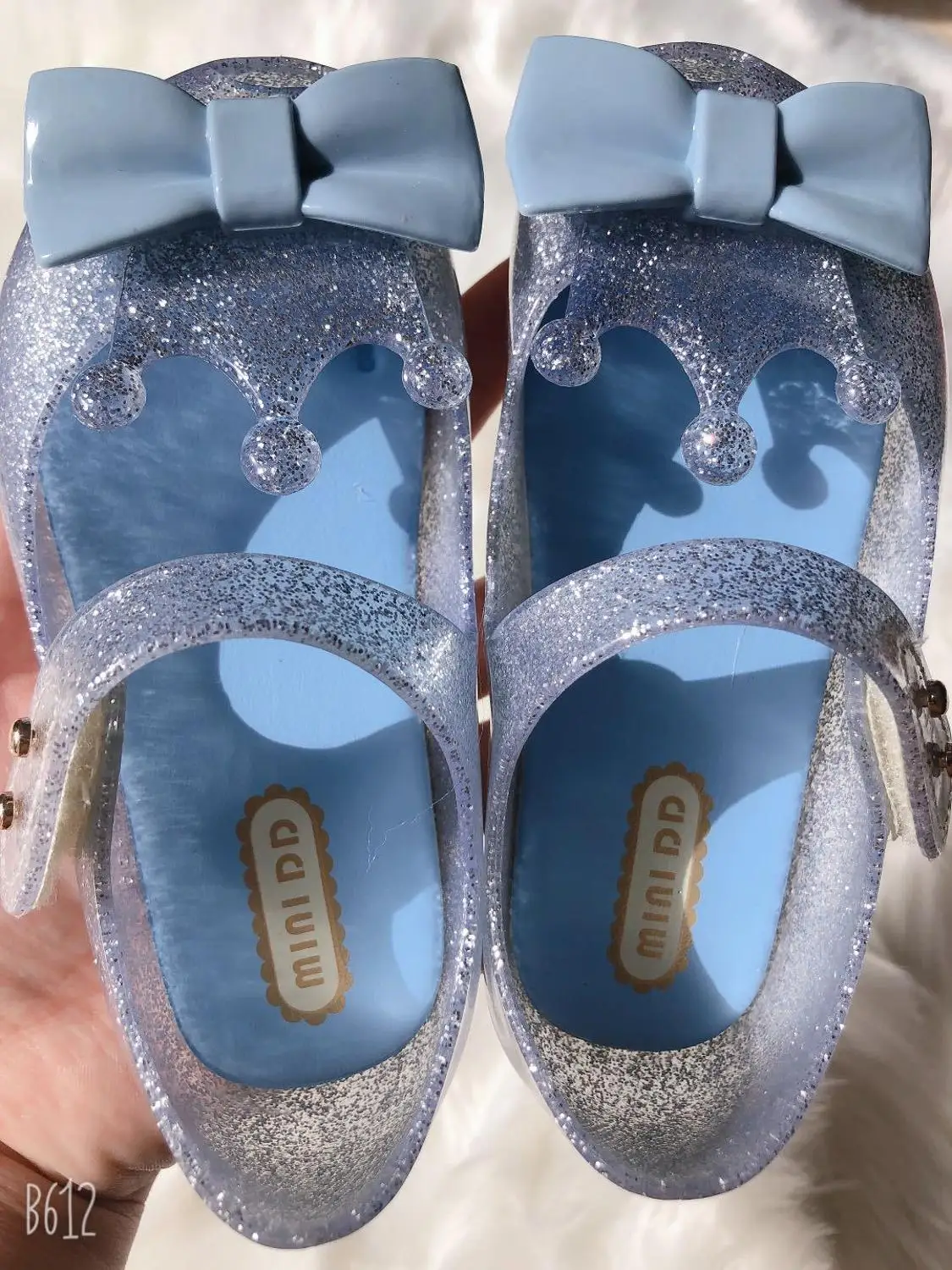 New Color High Quality Kids Girl's MINI DD Retro shoes Children Sparkle Crown Sandals Kids Baby Candy shoes Jelly shoes SH19109