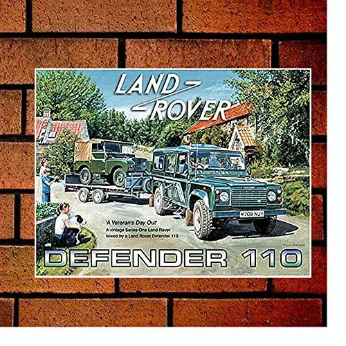 Land Rover Defender 110 Retro Metal Sign 8x12 Wall Decor