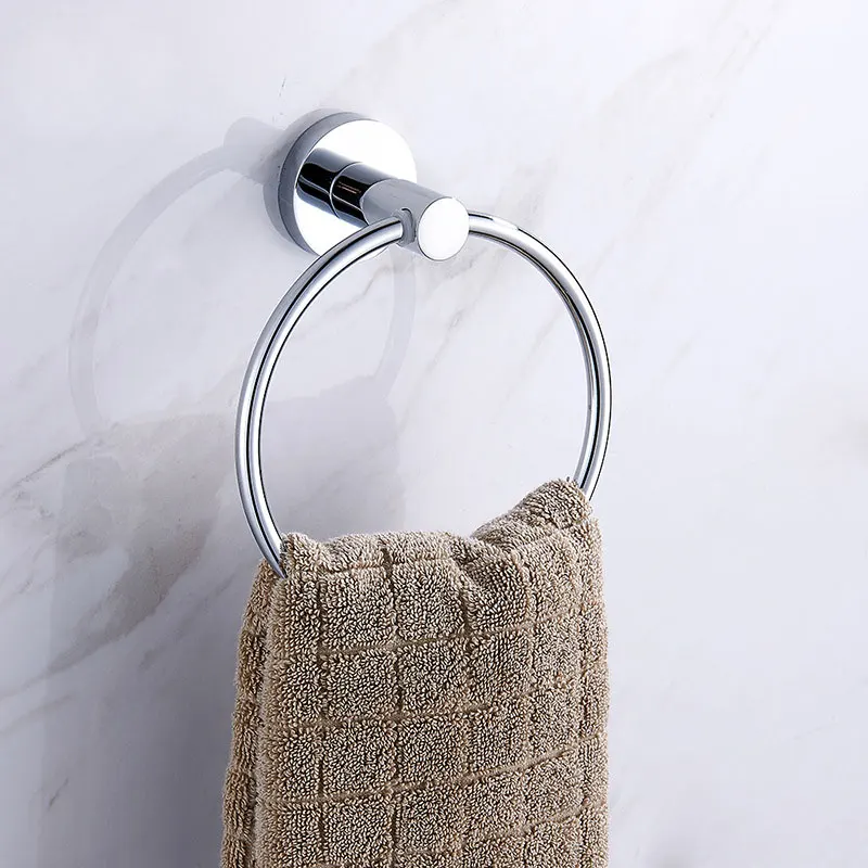 COOANHO Wall-Mounted Hand Towel Rack Towel Ring, Bathroom Towel Ring, Stainless Steel Towel Rack, Bathroom Accessories