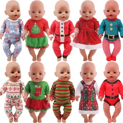 Ropa de muñeca serie de Navidad para muñecas americanas de 18 pulgadas y artículos para bebés recién nacidos de 43 Cm, nuestra generación, regalos de Navidad para niños, juguete