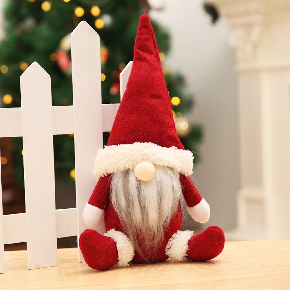 Santa Rudolph Doll Birthday Present For Home Christmas Decor Faceless Forest Elder Gnome Santa Doll Kids Toy Gifts Xmas Ornament