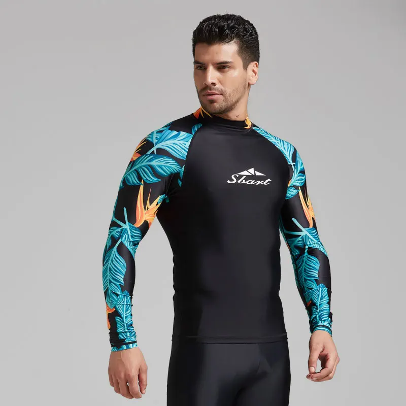 Quick Dry Compression Rash Guard for Men, Soft and Slim, Long Sleeve, Swim Surf Shirt, Basic Tee Tops, Quick Dry