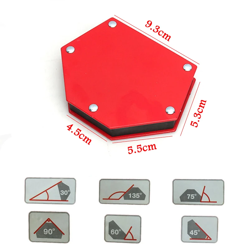 Supporto per saldatura magnetica da 50 libbre a forma di freccia per angoli multipli per l'installazione di tubi di saldatura per assemblaggio di saldatura